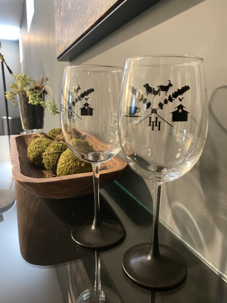 hulse hill farm wine glasses